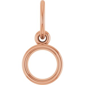 14K Rose Gold 5.2 mm Round Charm/Pendant Mounting – image 2