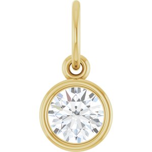 14K Yellow Gold 5.2 mm Round Charm/Pendant Mounting