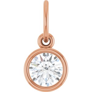 14K Rose Gold 5.2 mm Round Charm/Pendant Mounting