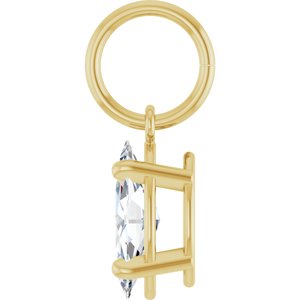 14K Yellow Gold 8x4 mm Marquise Charm/Pendant Mounting – image 5