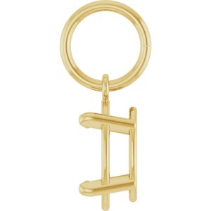 14K Yellow Gold 8x4 mm Marquise Charm/Pendant Mounting – image 6