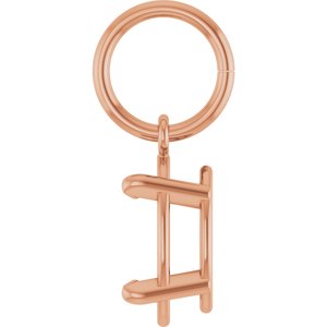 14K Rose Gold 8x4 mm Marquise Charm/Pendant Mounting – image 6