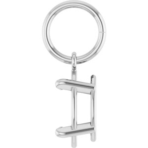 14K White Gold 8x4 mm Marquise Charm/Pendant Mounting – image 6