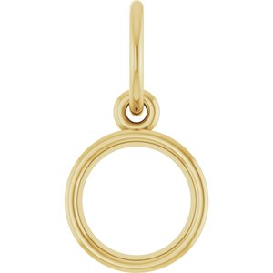 14K Yellow Gold 6.5 mm Round Charm/Pendant Mounting – image 2