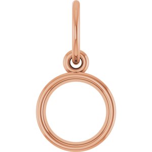 14K Rose Gold 6.5 mm Round Charm/Pendant Mounting – image 2