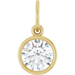 14K Yellow Gold 6.5 mm Round Charm/Pendant Mounting
