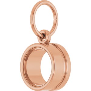 14K Rose Gold 6.5 mm Round Charm/Pendant Mounting – image 4