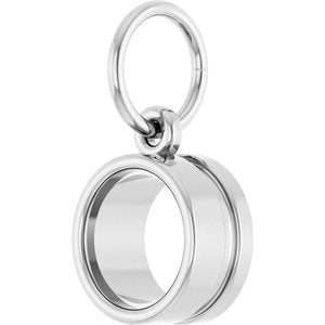 14K White Gold 6.5 mm Round Charm/Pendant Mounting – image 4