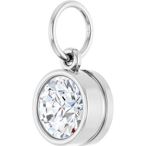 14K White Gold 9/10 CT Natural Diamond Charm/Pendant – image 2