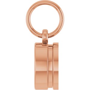 14K Rose Gold 6.5 mm Round Charm/Pendant Mounting – image 6