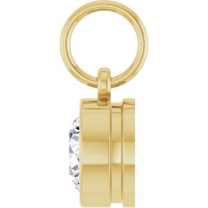 14K Yellow Gold 6.5 mm Round Charm/Pendant Mounting – image 5