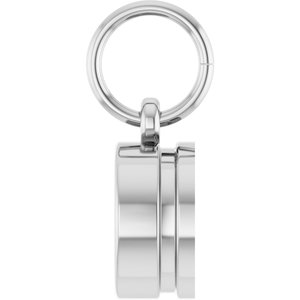 14K White Gold 6.5 mm Round Charm/Pendant Mounting – image 6