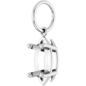 Platinum 10x5 mm Marquise Charm/Pendant Mounting – image 4