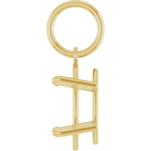 10K Yellow Gold 10x5 mm Marquise Charm/Pendant Mounting – image 6