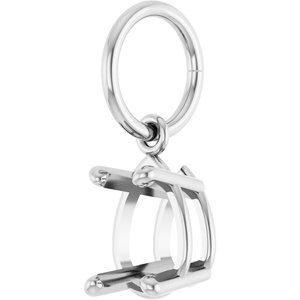 Platinum 7x5 mm Pear Charm/Pendant Mounting – image 4