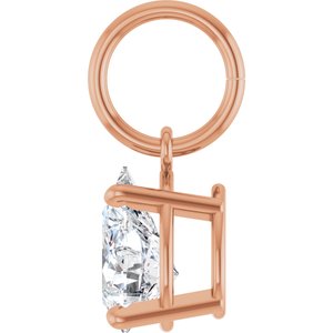 14K Rose Gold 7x5 mm Pear Charm/Pendant Mounting – image 5