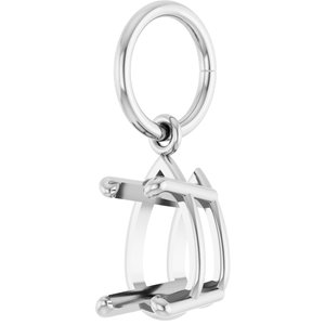Platinum 8x5 mm Pear Charm/Pendant Mounting – image 4