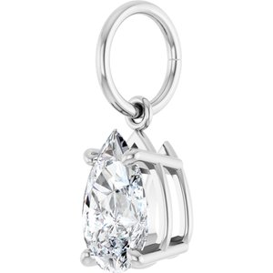 Platinum 8x5 mm Pear Charm/Pendant Mounting – image 3