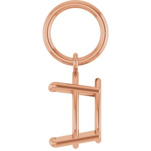 14K Rose Gold 8x5 mm Pear Charm/Pendant Mounting – image 6
