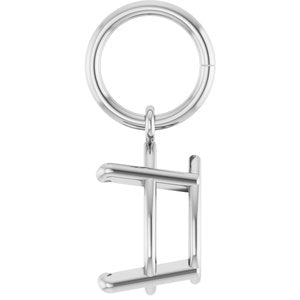 Platinum 8x5 mm Pear Charm/Pendant Mounting – image 6