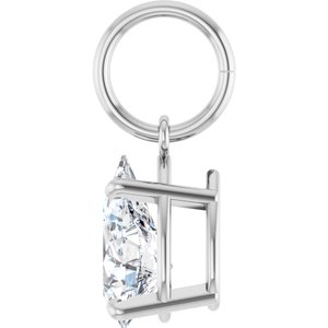 Platinum 8x5 mm Pear Charm/Pendant Mounting – image 5