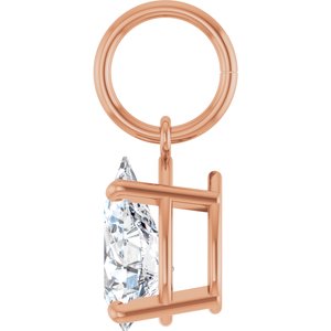 14K Rose Gold 3/4 CT Lab-Grown Diamond Charm/Pendant – image 3
