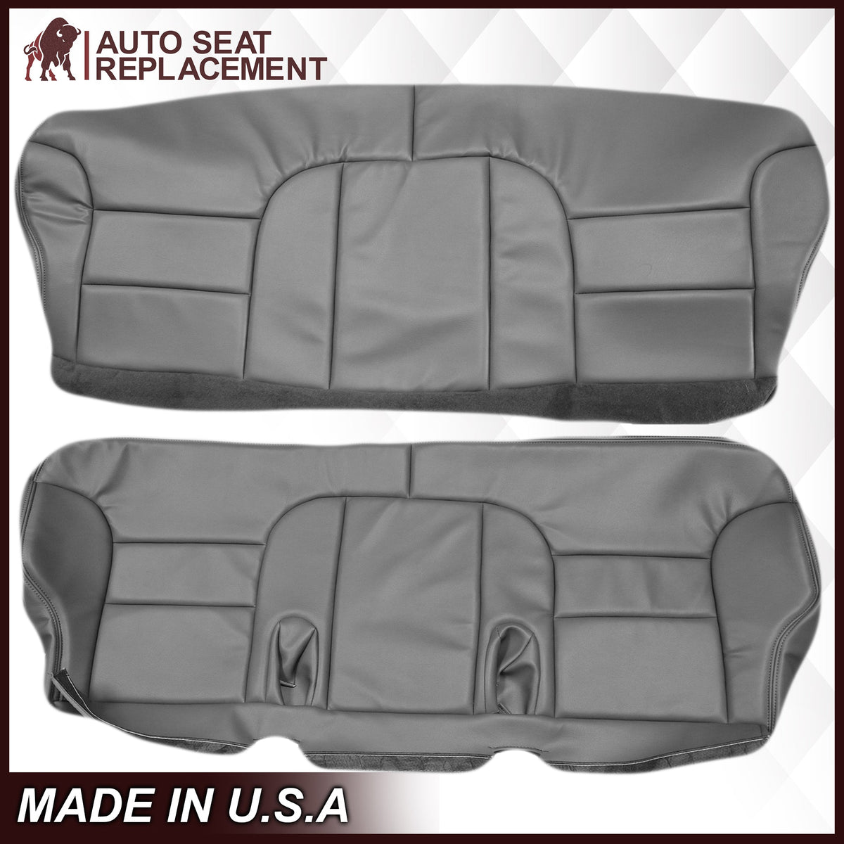 1995-1999 Chevy Tahoe Suburban Silverado 2nd Row Bench Seat Cover in Gray: Choose your options