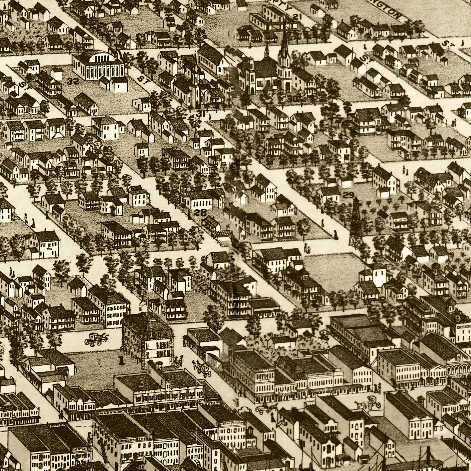 Vintage Map of Jacksonville, Florida 1876