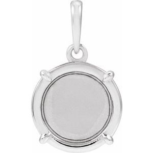 Engravable Round Pendant