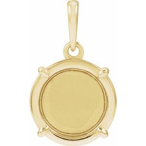 Engravable Round Pendant