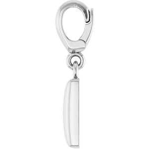 14K White Gold Puffed Dog Tag Charm/Pendant – image 3
