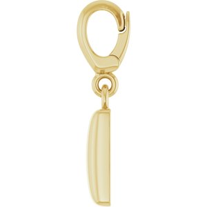 14K Yellow Gold Puffed Dog Tag Charm/Pendant – image 3