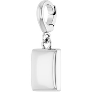 Sterling Silver Puffed Dog Tag Charm/Pendant – image 2