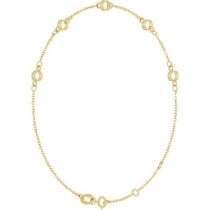 14K Yellow Gold 3 mm Round 5-Stone Bezel-Set 6 1/2-7 1/2" Bracelet Mounting – image 4