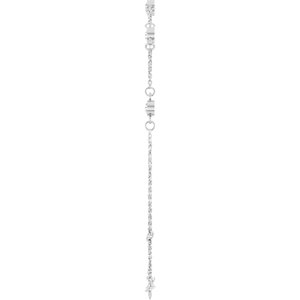 Sterling Silver 3 mm Round 5-Stone Bezel-Set 6 1/2-7 1/2" Bracelet Mounting – image 5