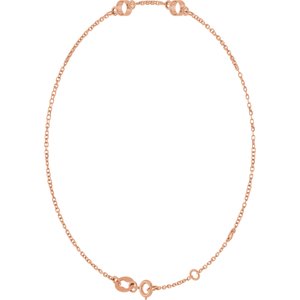 14K Rose Gold 3 mm Round 2-Stone Bezel-Set 6 1/2-7 1/2" Bracelet Mounting – image 4
