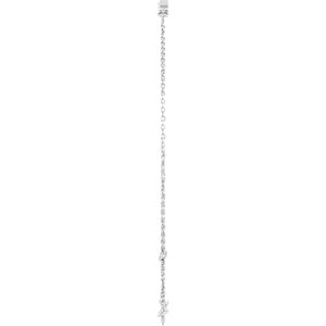 Platinum 3 mm Round 2-Stone Bezel-Set 6 1/2-7 1/2" Bracelet Mounting – image 5
