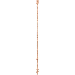 14K Rose Gold 3 mm Round 2-Stone Bezel-Set 6 1/2-7 1/2" Bracelet Mounting – image 5
