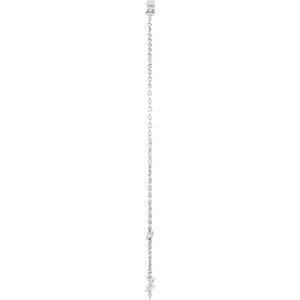 Platinum 3 mm Round 2-Stone Bezel-Set 6 1/2-7 1/2" Bracelet Mounting – image 6