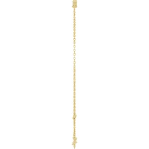 14K Yellow Gold 3 mm Round 2-Stone Bezel-Set 6 1/2-7 1/2" Bracelet Mounting – image 5