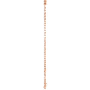 14K Rose Gold 3 mm Round 2-Stone Bezel-Set 6 1/2-7 1/2" Bracelet Mounting – image 6