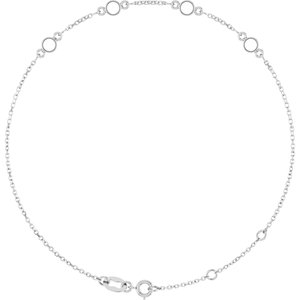 Sterling Silver 3 mm Round 4-Stone Bezel-Set 6 1/2-7 1/2" Bracelet Mounting – image 2