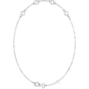 Platinum 3 mm Round 4-Stone Bezel-Set 6 1/2-7 1/2" Bracelet Mounting – image 4