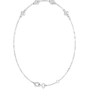 Sterling Silver 3 mm Round 4-Stone Bezel-Set 6 1/2-7 1/2" Bracelet Mounting – image 3