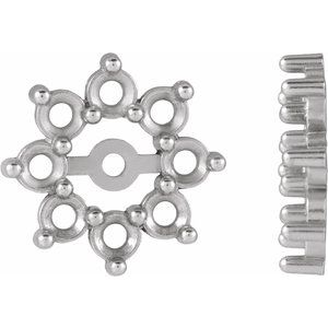 Platinum Earring Jacket Mounting – image 2