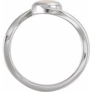 Cabochon Bezel-Set Bypass Ring