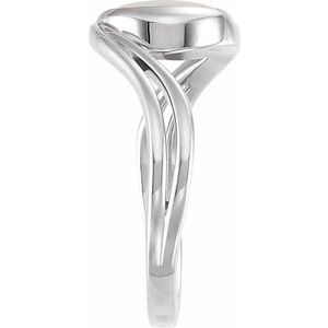 Cabochon Bezel-Set Bypass Ring
