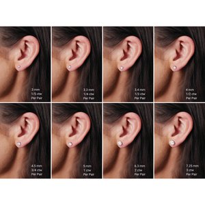 Sterling Silver 6.5 mm Round 4-Prong Lightweight Earring Mounting – image 3