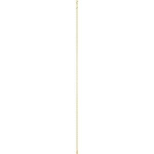 10K Yellow Gold 3 mm Round Bezel-Set 1-Station 16-18" Necklace Mounting – image 6