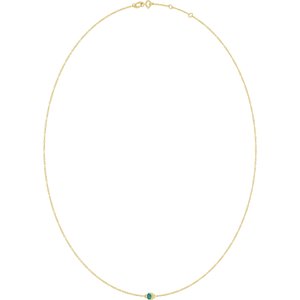 14K Yellow Gold Lab-Grown Alexandrite 1-Station 16-18" Necklace – image 2